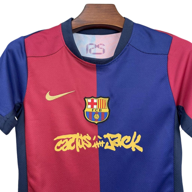 BARCELONA x TRAVIS SCOTT CACTUS JACK 2025 EDICIÓN LIMITADA CONJUNTO INFANTIL